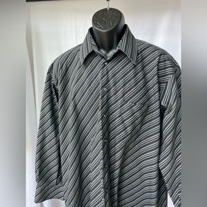 Claiborne Black stripe button down in great condition.
